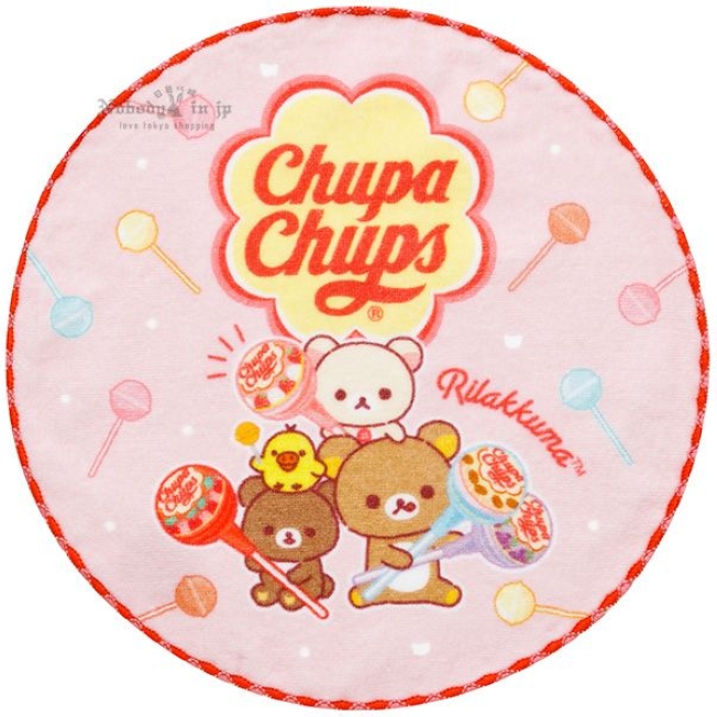 San-X懶熊 x chupachuchups加倍佳棒棒糖聯名圓形迷你巾