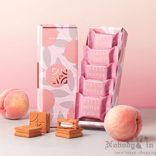 PRESS BUTTER SAND 夏季限定白桃奶油夾心餅乾