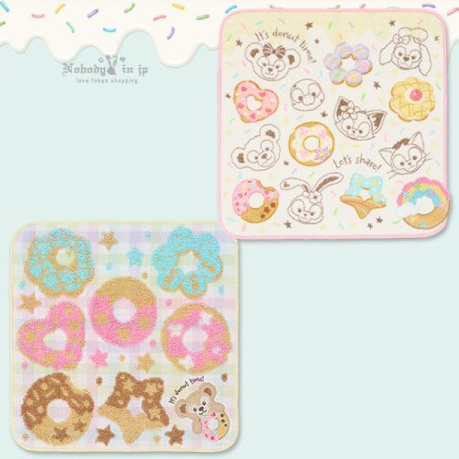迪士尼樂園達菲與朋友甜甜圈系列2入方巾組